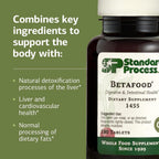 Standard Process Betafood 180 Comprimidos - Suplemento Digestivo y Hepático Vegano Sin Gluten