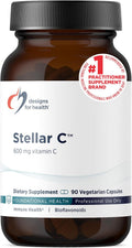 Stellar C - Vitamina C + Quercetina con Zinc y Bioflavonoides Cítricos, 90 Cápsulas