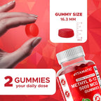 Vitamatic Vitamina B12 5000 mcg Gominolas - Metilcobalamina - 120 Gominolas - Sabor Cereza Natural