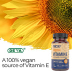 DEVA Vitamina E Natural 400 UI con Tocoferoles Mixtos - 90 Cápsulas