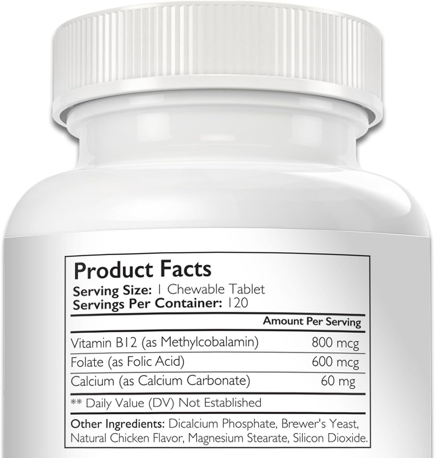 Nutrition Strength Vitamina B12 para Perros con Folato y Calcio - 120 Comprimidos Masticables