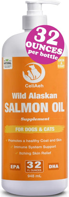 Aceite de Salmón Salvaje para Perros y Gatos, 946 ml