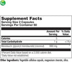 Nutra BioGenesis Monolaurin - Cápsulas de Monolaurina, 1000 mg por Dosis, 120 Cápsulas Veganas