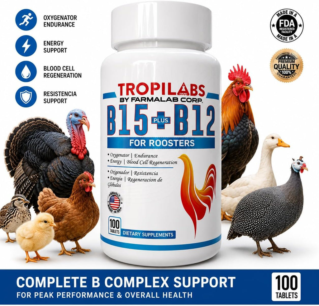 Farmalab B12 B15 para Gallos - 100 Comprimidos