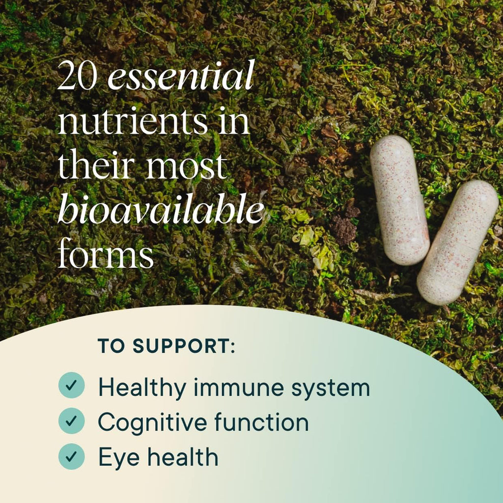 Ora Organic Modern Multi Multivitamínico Vegetal para Mujeres y Hombres, Protección Luz Azul – Apoyo para Cerebro, Ojos, Energía, Inmunidad, Piel, Cabello, Corazón y Huesos, 60 Cápsulas Veganas
