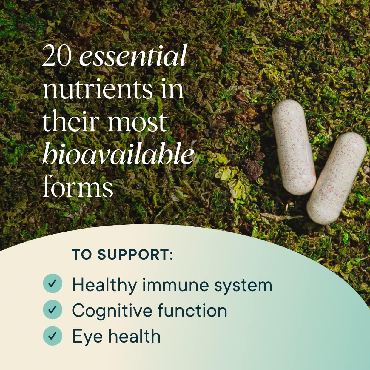 Ora Organic Modern Multi Multivitamínico Vegetal para Mujeres y Hombres, Protección Luz Azul – Apoyo para Cerebro, Ojos, Energía, Inmunidad, Piel, Cabello, Corazón y Huesos, 60 Cápsulas Veganas