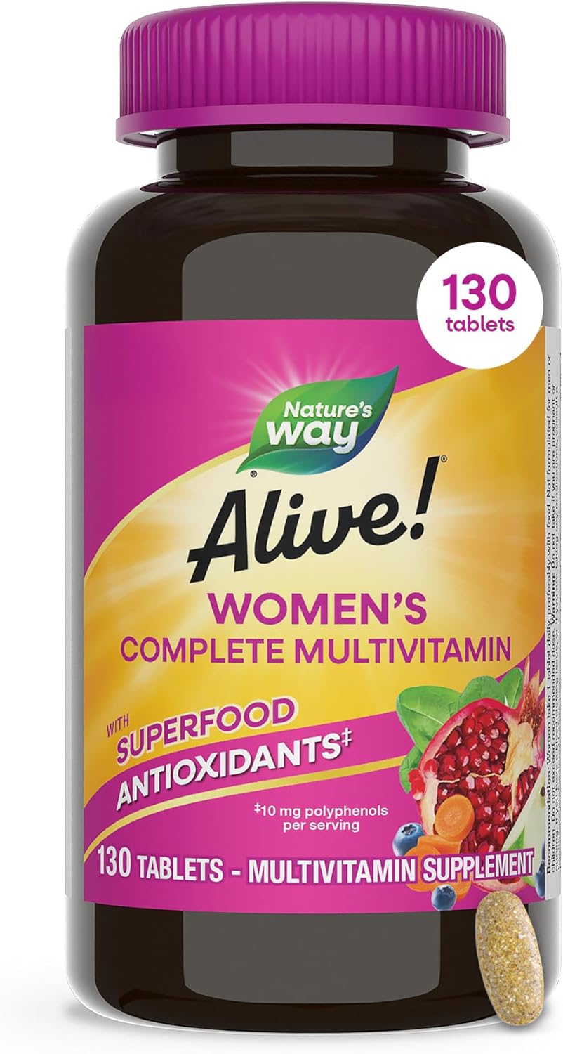 Nature's Way Alive! Multivitamínico Completo para Mujeres, 130 Comprimidos