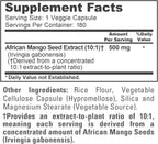 NusaPure Mango Africano, 500 mg, 180 Cápsulas Veganas (No OGM, Vegano)