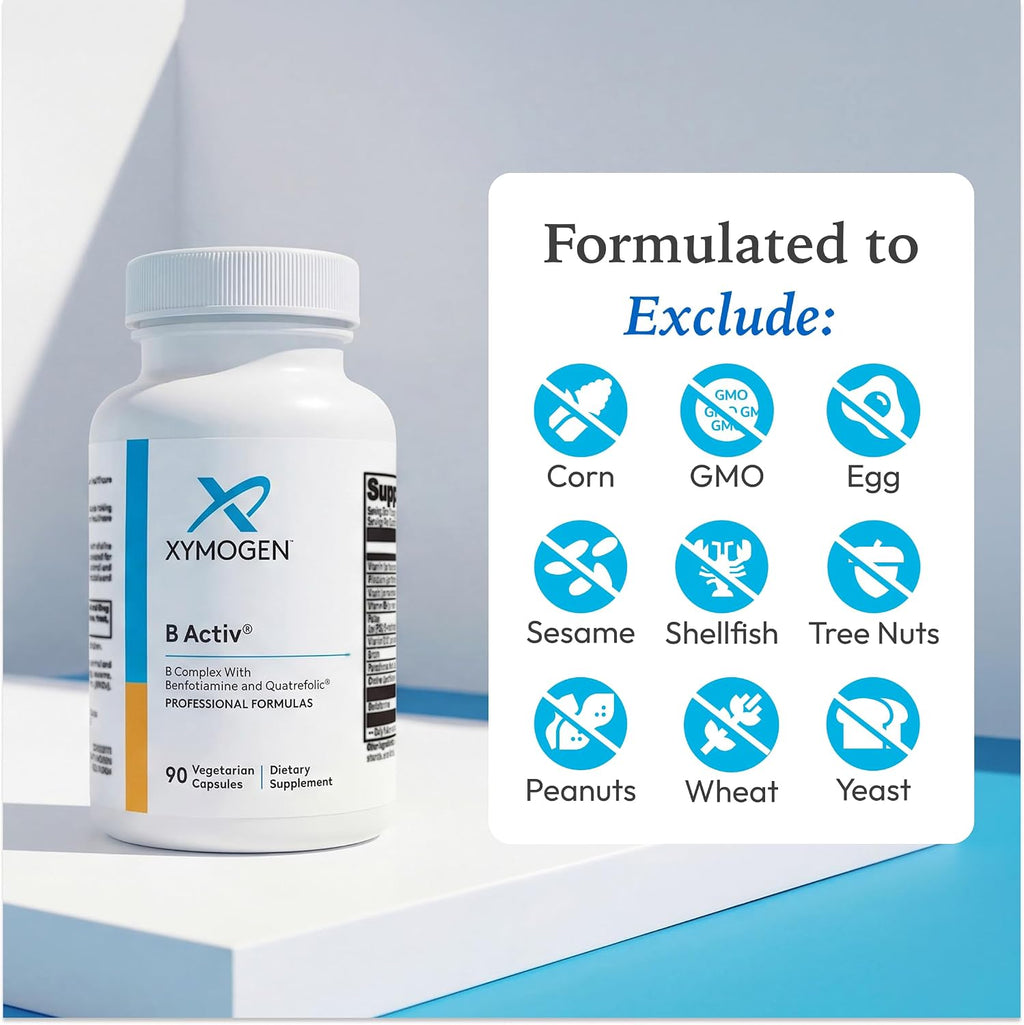 XYMOGEN B Activ - Complejo de Vitaminas B para el Metabolismo de Carbohidratos - 90 Cápsulas