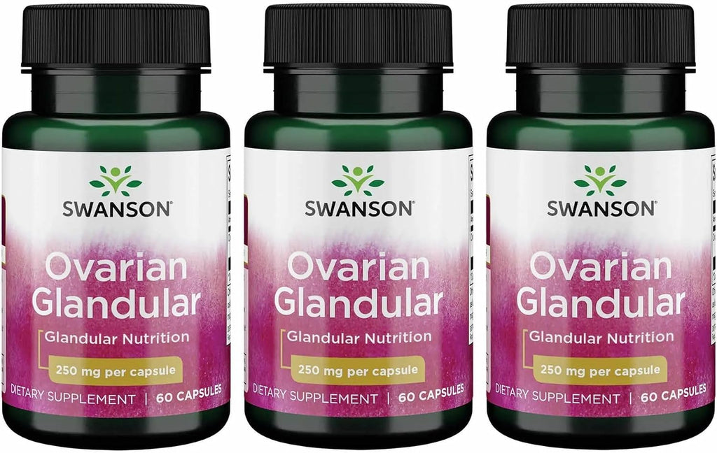 Swanson Glandular Ovarian Supplement - Female Support - 60 Capsules 250 mg