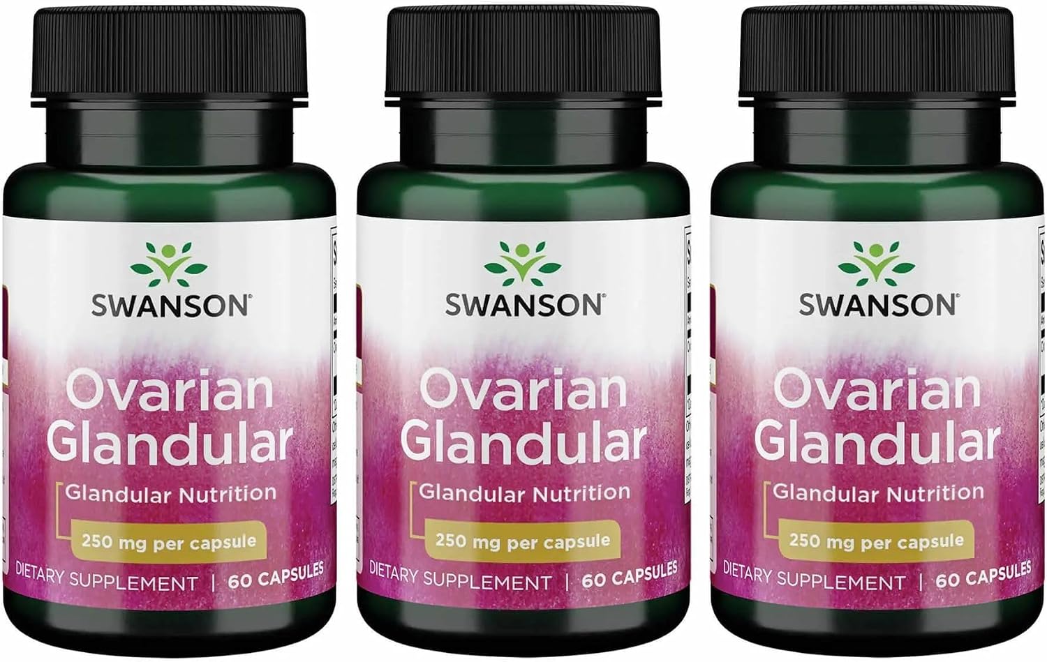Swanson Glandular Ovarian Supplement - Female Support - 60 Capsules 250 mg