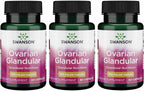 Swanson Ovarian Glandular - Complemento para la Salud Glandular Femenina - 2 Frascos de 60 Cápsulas (250 mg cada una)