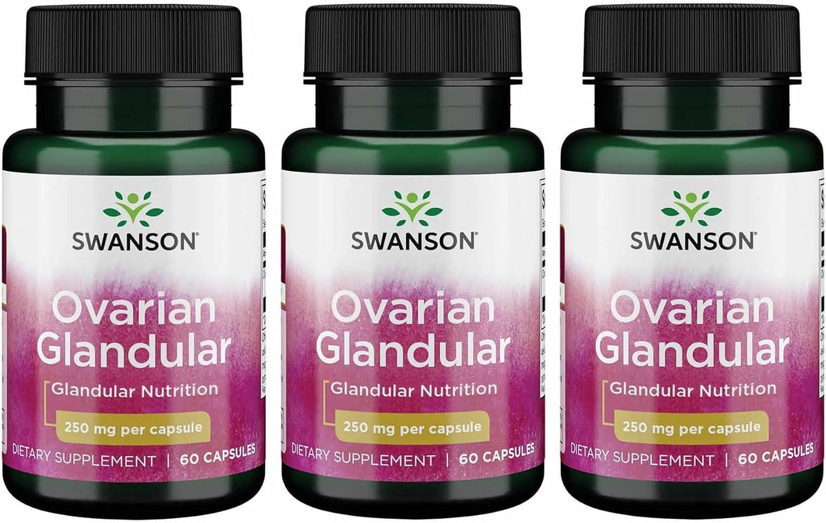 Swanson Ovarian Glandular - Complemento para la Salud Glandular Femenina - 2 Frascos de 60 Cápsulas (250 mg cada una) – Image 9
