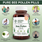 Natural Nutra Polen de Abeja 500 mg, 100 Comprimidos