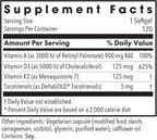 Vitamin D3 Complete 5000 - 125 mcg D3 con Vitamina A y K2 - 120 Cápsulas
