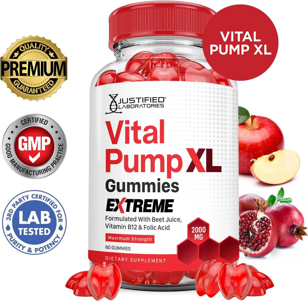 Justified Laboratories Vital Pump XL Extreme 2000MG Gomas de Rendimiento