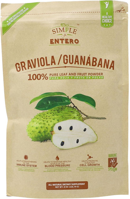 Graviola (Guánábana) en Polvo 100% Pura - Hoja y Fruta - 227 g (8 oz) – Image 2