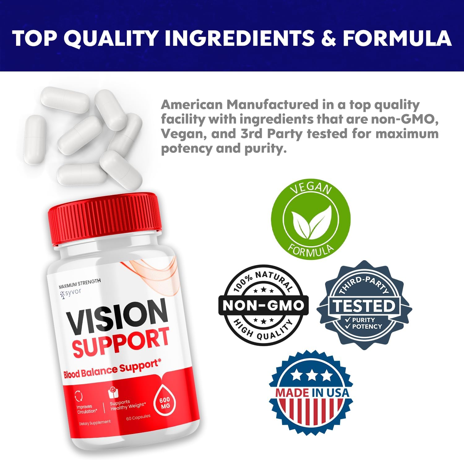 Vision Support Cápsulas - Fuerza Máxima - 60 Cápsulas