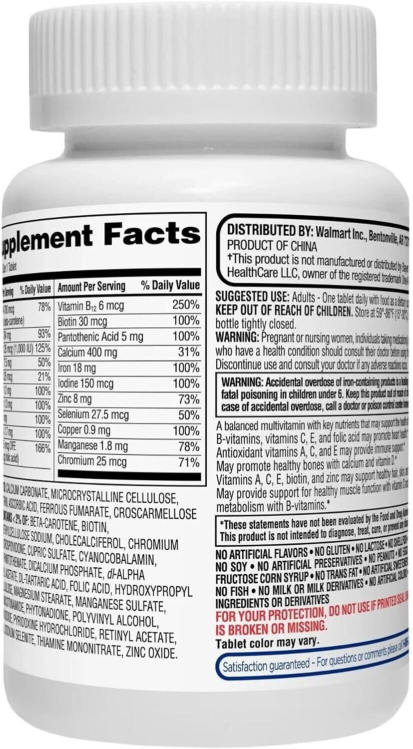 ikj One Daily Women's Tablets Multivitamin/Multimineral Supplement, 100 comprimidos