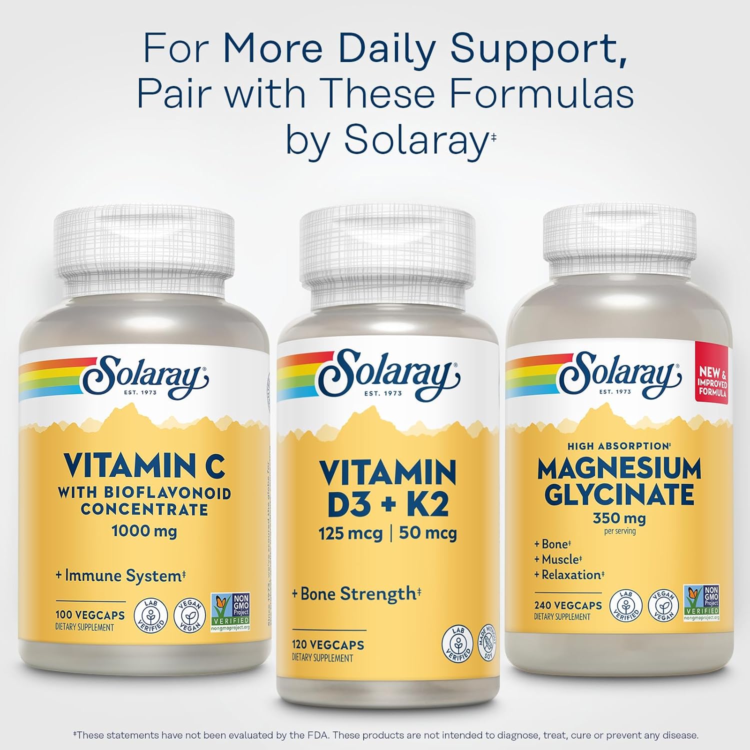 SOLARAY Vitamina C 1000 mg con Concentrado de Bioflavonoides - Cápsulas con Escaramujo y Acerola