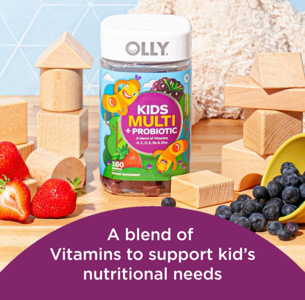 OLLY Kids Multivitamin + Probiotic – 320 Gomitas (2 Envases de 160)