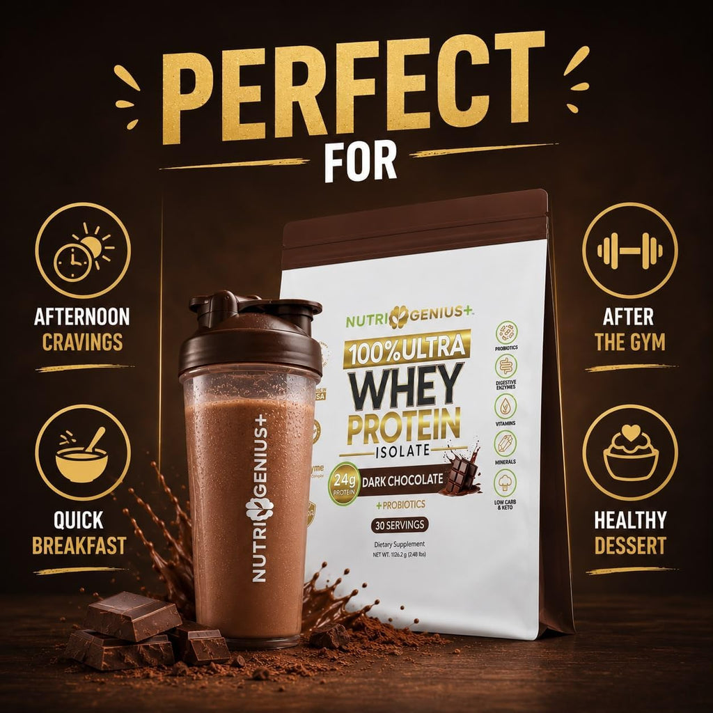 All-in-One Nutrition Whey Protein Isolate with Probiotics, Digestive Enzymes, Vitamins and Minerals, Chocolate, 30 Servings
