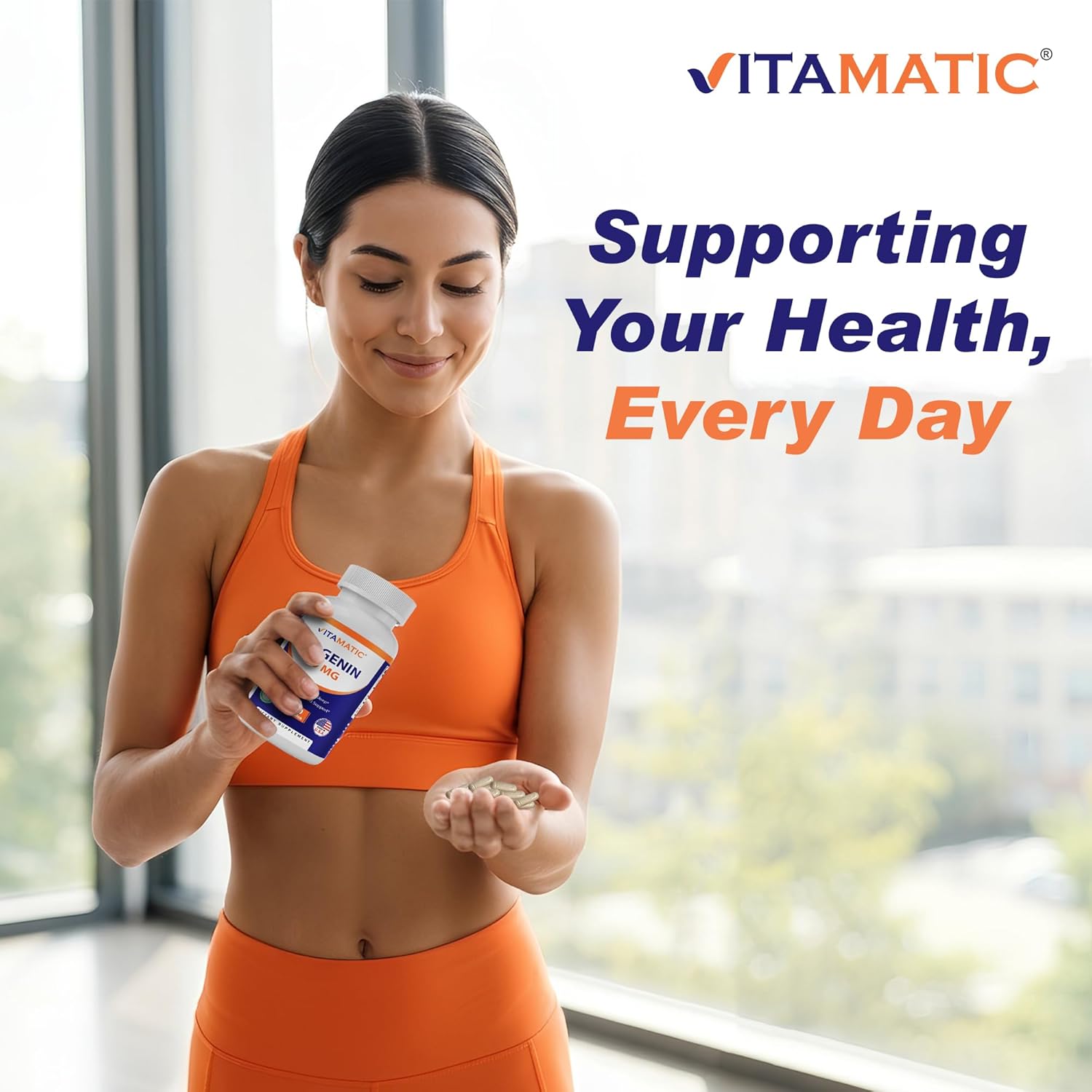 Vitamatic Apigenina 50 mg – 120 Cápsulas Vegetarianas