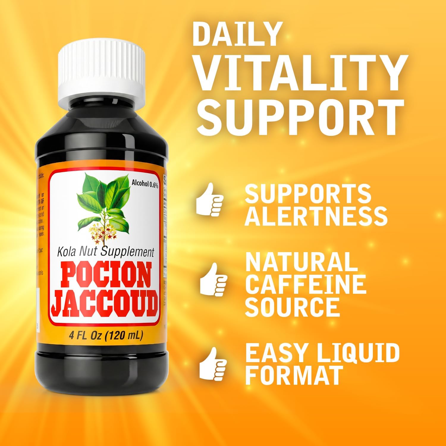 Pocion Jaccoud Elixir de Nuez de Kola - 118 ml (4 Fl Oz)