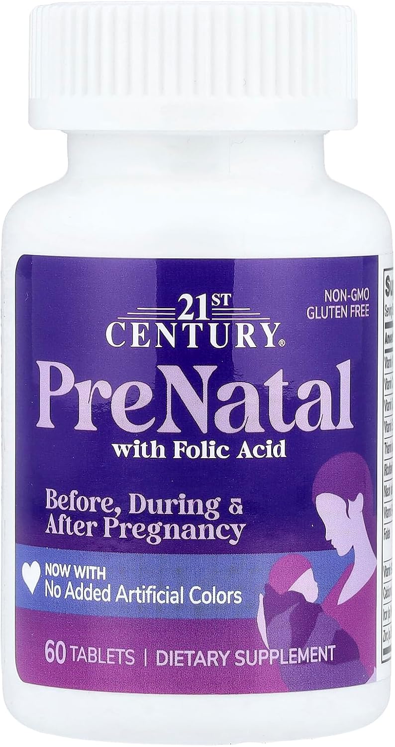 21st Century PreNatal Multivitamin Tabs, 60 comprimidos