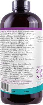 Life Solutions Super Multivitamins and Minerals - Líquido de Alta Potencia - 946 ml