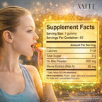 VAITE Gominolas de Bilis de Buey – 500mg Apoyo Digestivo para la Vesícula y Salud Intestinal – Sin OGM, Sin Azúcar, Sin Gluten – 60 Gomitas Masticables
