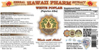 Hawaii Pharm Extracto Líquido de Álamo Blanco, Tintura de Corteza de Populus Alba, Suplemento Herbal, 2x118 ml