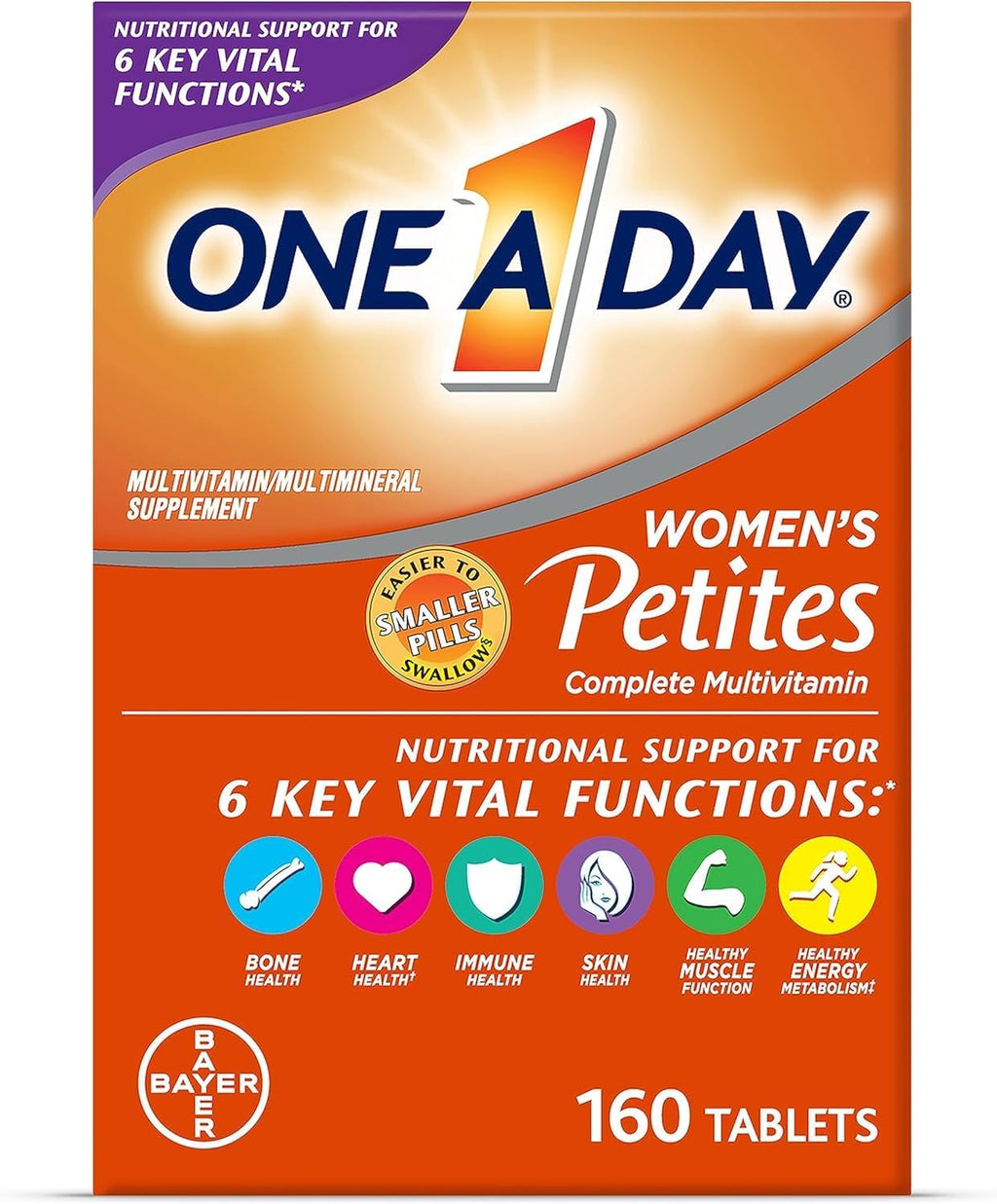 One-A-Day Multivitamínico Completo para Mujeres Petites, 160 comprimidos