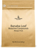 PURE ORIGINAL INGREDIENTS Polvo de Hoja de Banaba (454 g) - Siempre Puro, Sin Rellenos ni Aditivos, No OGM