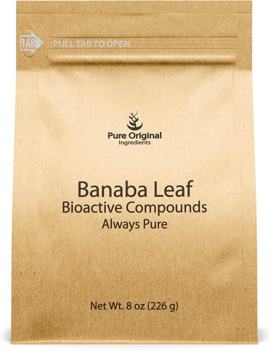 PURE ORIGINAL INGREDIENTS Banaba Leaf Powder (1 lb) Siempre Puro, Sin Rellenos ni Aditivos, No GMO