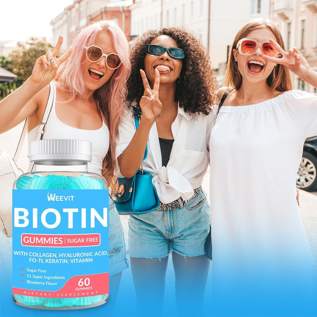 Gominolas de Biotina 10000mcg con Colágeno y Vitaminas - WEEVIT