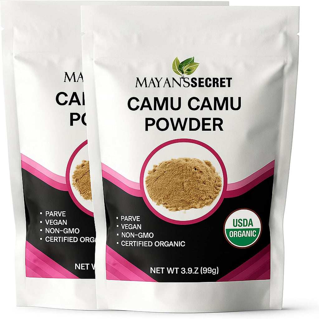 Mayan's Secret Camu Camu en Polvo Orgánico Certificado USDA - 99g (Pack de 2)