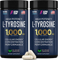 Alpha Flow L-Tirosina 1000 mg Cápsulas Veganas - Pack de 2 (300 Cápsulas)