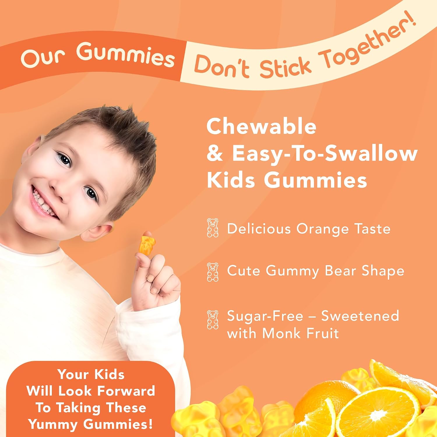 GOJOY NATURALS Kids Focus Gummies – Azafrán, Magnesio Glicinato, L-Teanina e Inositol – Apoyo a la Concentración y Calma – Vegano, Sin Azúcar, Sin OMG