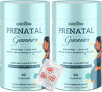 Quorinthiumax Gominolas Prenatales Sin Azúcar con DHA y Probióticos - 180 uds (2 Envases)