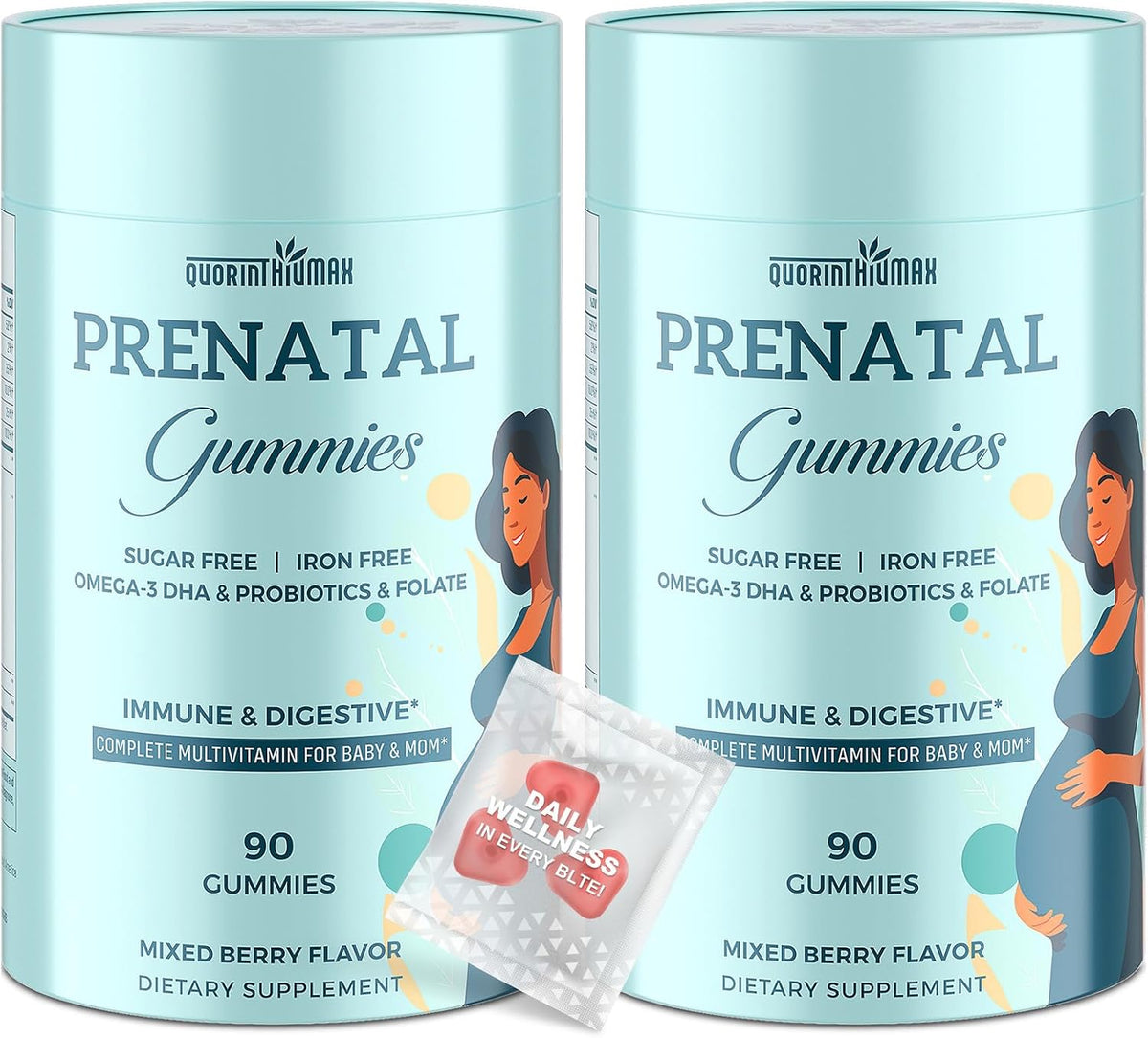 Quorinthiumax Gominolas Prenatales Sin – DHA de algas (50 mg por gominola): Un ácido graso esencial para el – Image 1