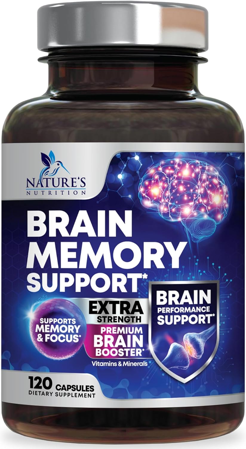 Suplemento para la Memoria y el Cerebro - Nootrópicos 3X Concentración, Claridad y Enfoque - Con Bacopa, Fosfatidilserina y DMAE - 240 Cápsulas