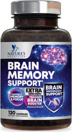 Suplemento de Memoria y Concentración - Nootrópico 3X con Bacopa, Fosfatidilserina y DMAE - 120 Cápsulas