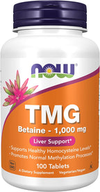 Now Foods - TMG (Trimetilglicina) 1.000 mg, 100 Comprimidos