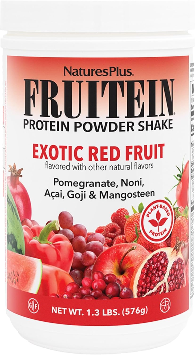 NaturesPlus FRUITEIN Revitalizing Green Foods Shake - 1.3 lbs - Batido Verde Proteico Vegetal