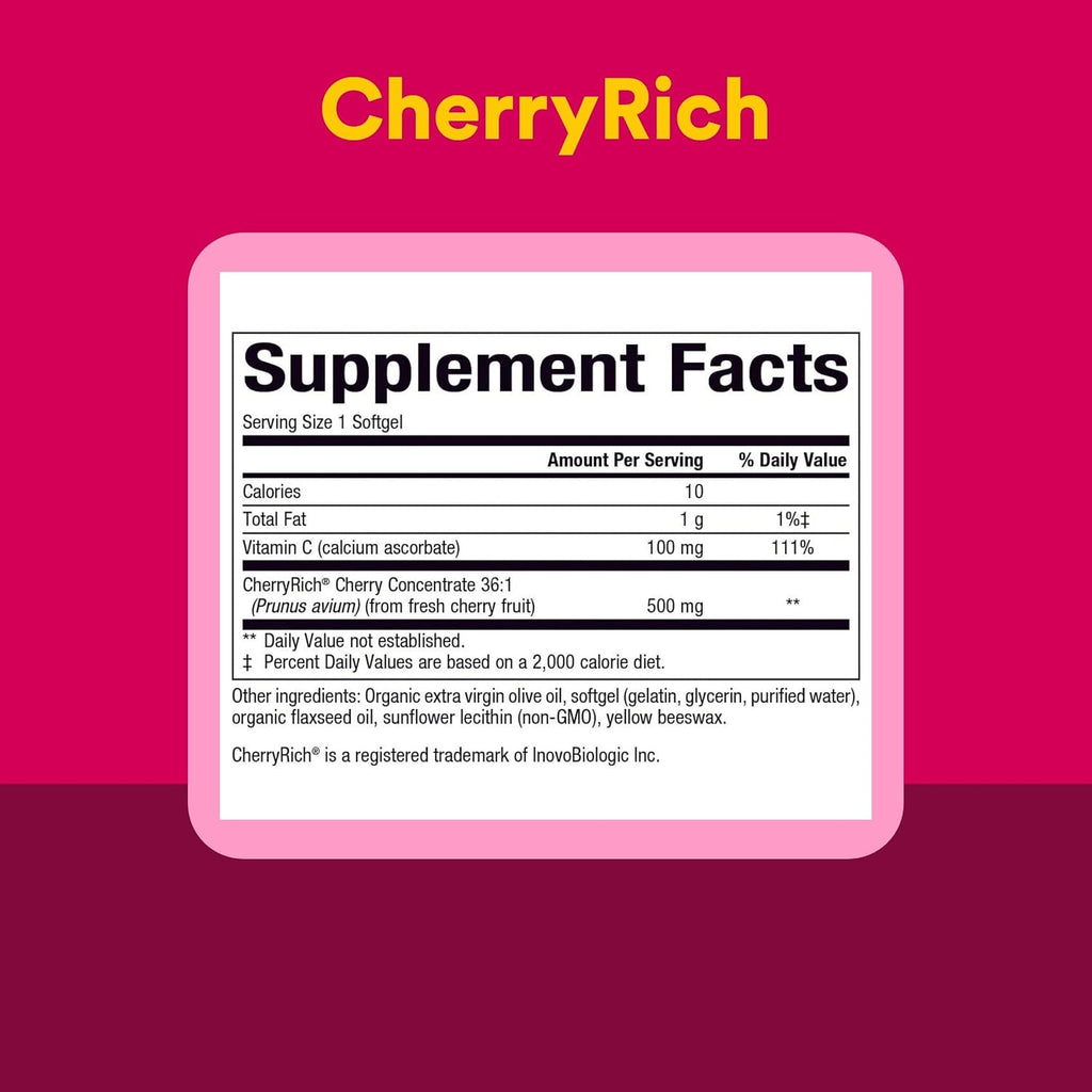 CherryRich Super Strength Tart Cherry Concentrate, 90 Softgels