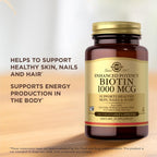 Biotina 1000 mcg - Solgar - 100 Cápsulas Vegetales