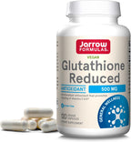 Jarrow Formulas Reduced Glutathione 500 mg - 120 Vegetable Capsules - Intracellular Antioxidant