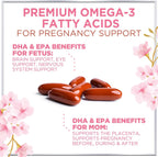 Vitaminas Prenatales con Ácido Fólico + Omega 3 DHA - 60 Cápsulas Blandas