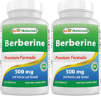 Best Naturals Berberina 500mg - 120 Cápsulas (Paquete de 2)